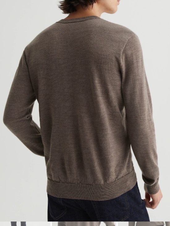 BRAND NEW AG Jeans Brown Classic Long Sleeve V Neck Sweater XL - Picture 10 of 10